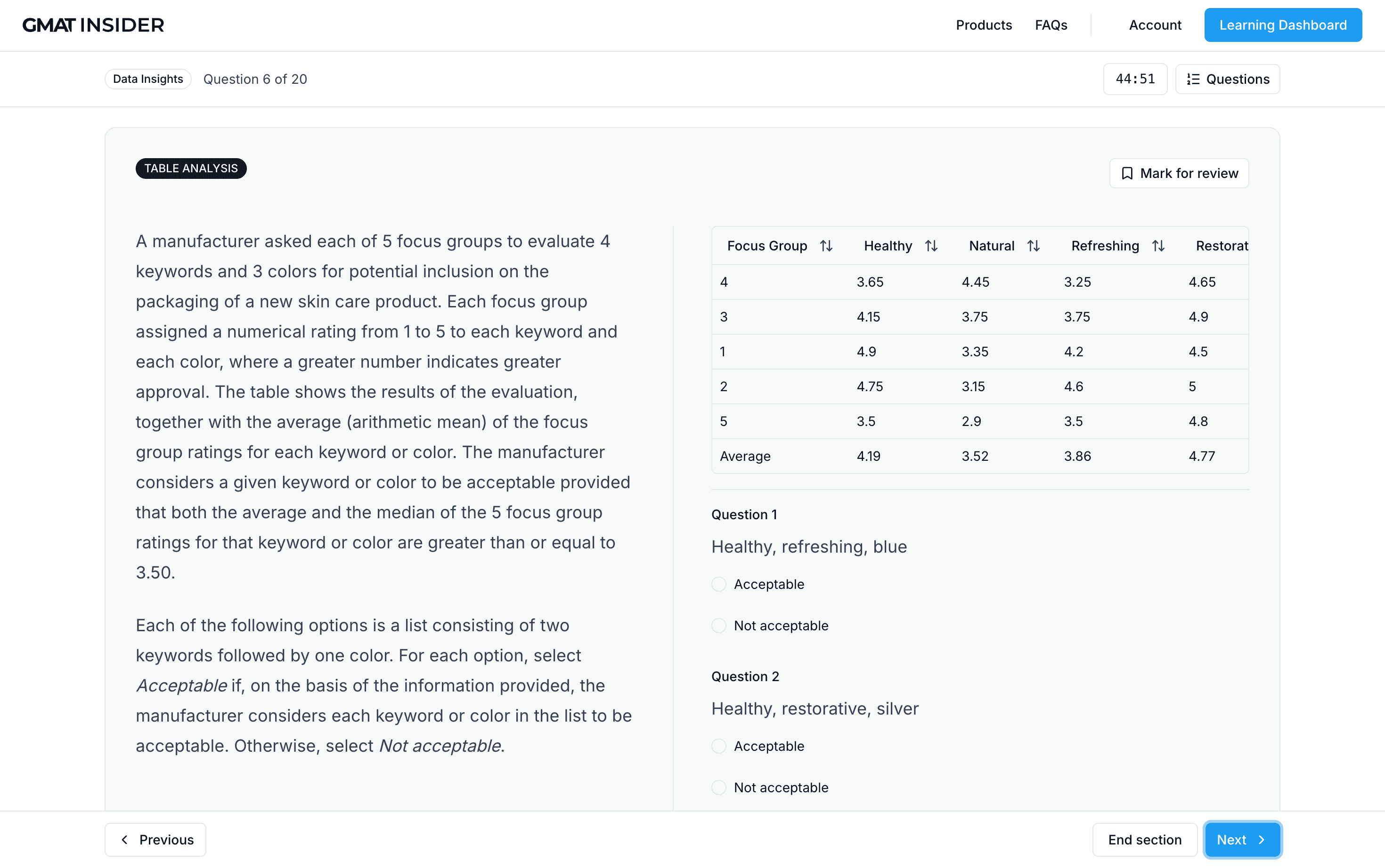 GMAT Insider app screenshot