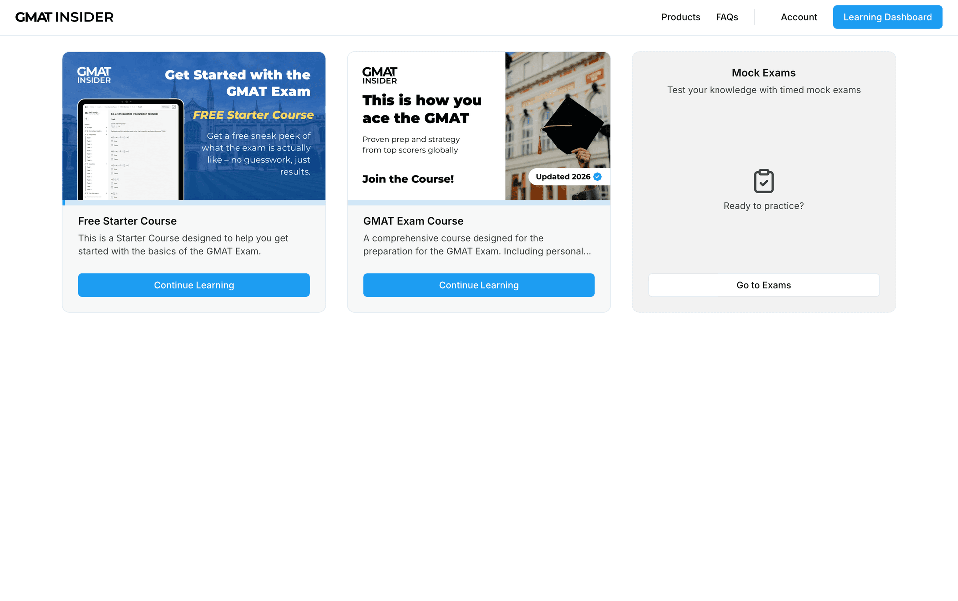 GMAT Insider app screenshot